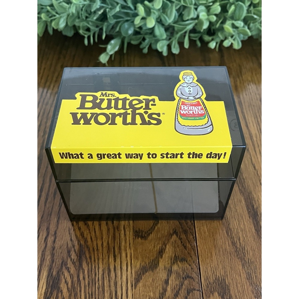 Vintage Mrs. Butterworth's Recipe Box with Recipes New Old Stock